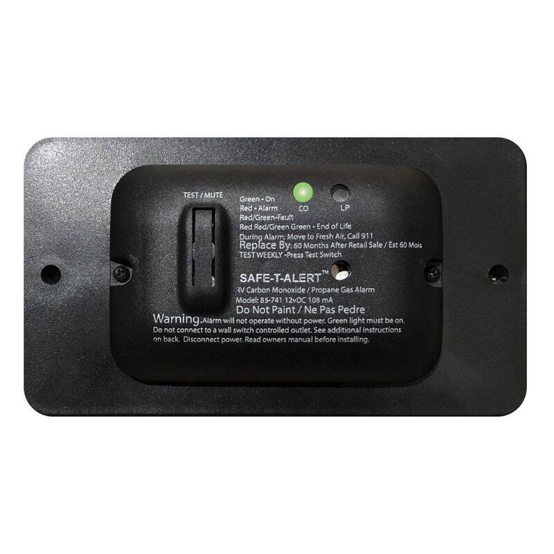 SAFE-T-ALERT 85 Series Slim Line Dual CO & LP Alarm, Black - 85-741-BL-TR