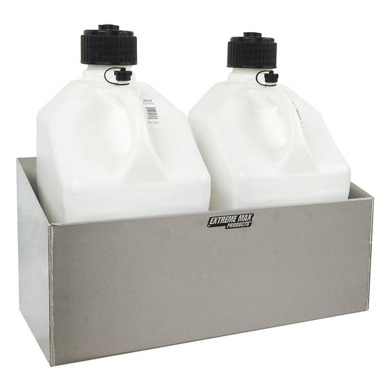 Extreme Max Double Aluminum 5-Gallon Fuel Container Storage Organizer - 5001.6044