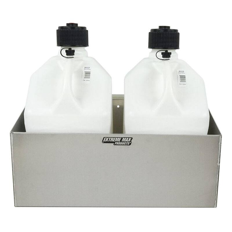 Extreme Max Double Aluminum 5-Gallon Fuel Container Storage Organizer - 5001.6044