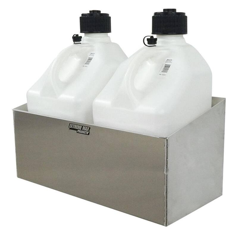 Extreme Max Double Aluminum 5-Gallon Fuel Container Storage Organizer - 5001.6044