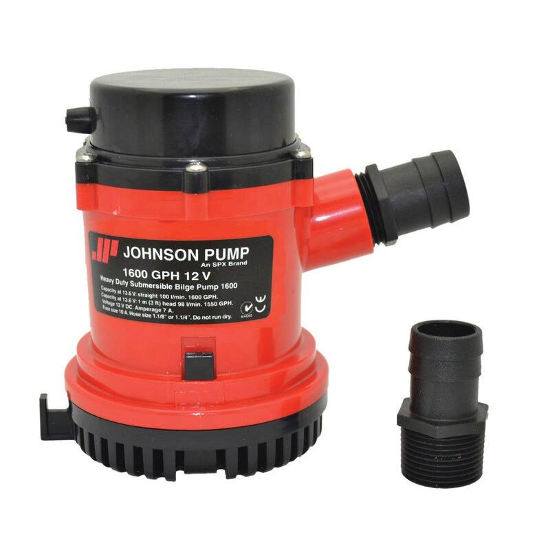 Johnson Pump Heavy Duty Bilge Pump, 1600 GPH - 12 Volt - 16004-00