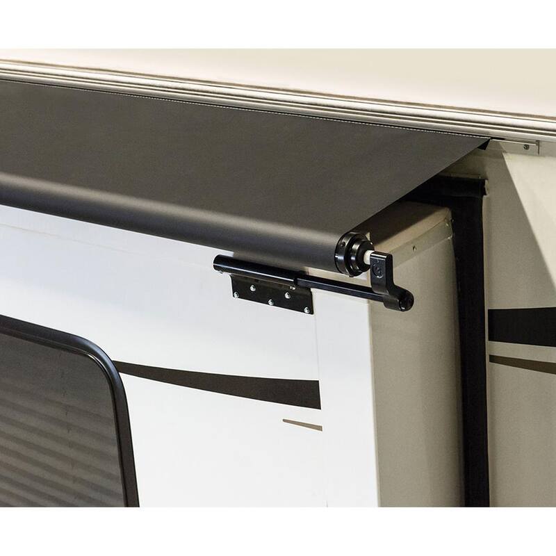 Lippert Components Solera Black Awning Slider with Black Weatherguard - 150 in. - V000177334