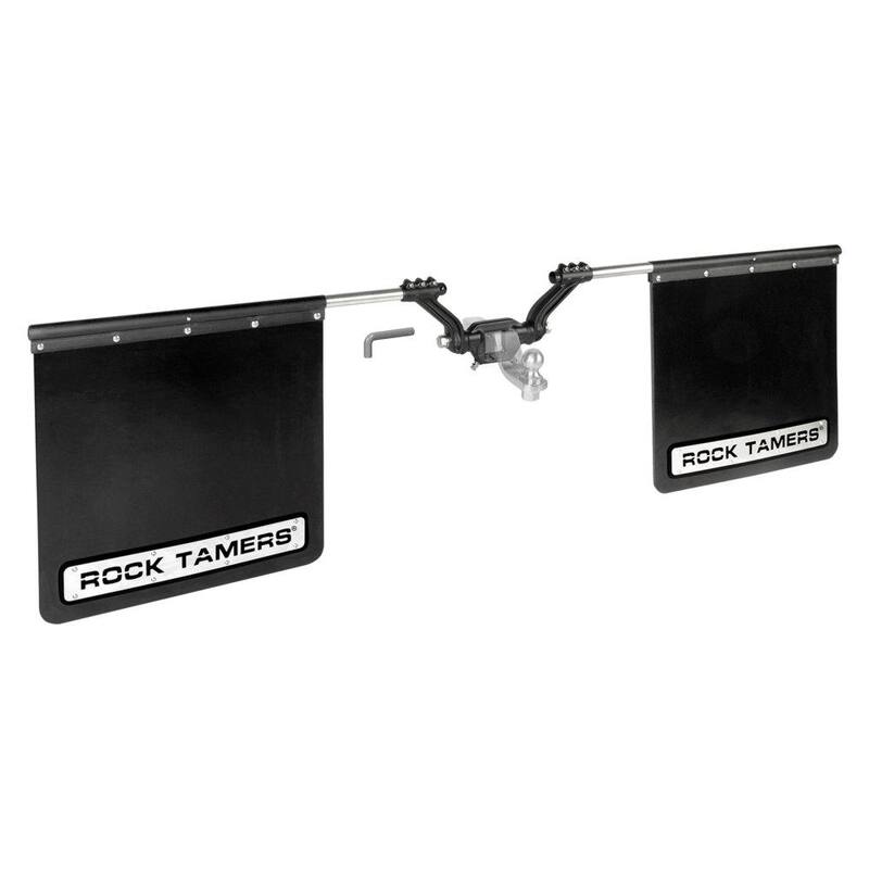 ROCK TAMERS 3 in. Hub Mudflap System - Black/Stainless - 00112