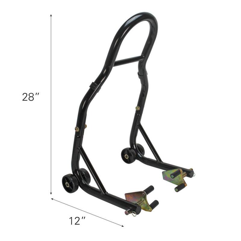 Extreme Max Sport Bike Motorcycle Front and Rear Spool-Style Lift Stand - Fits Most Yamaha, Honda, Kawasaki, Suzuki, Ducati, BMW - 5600.3261