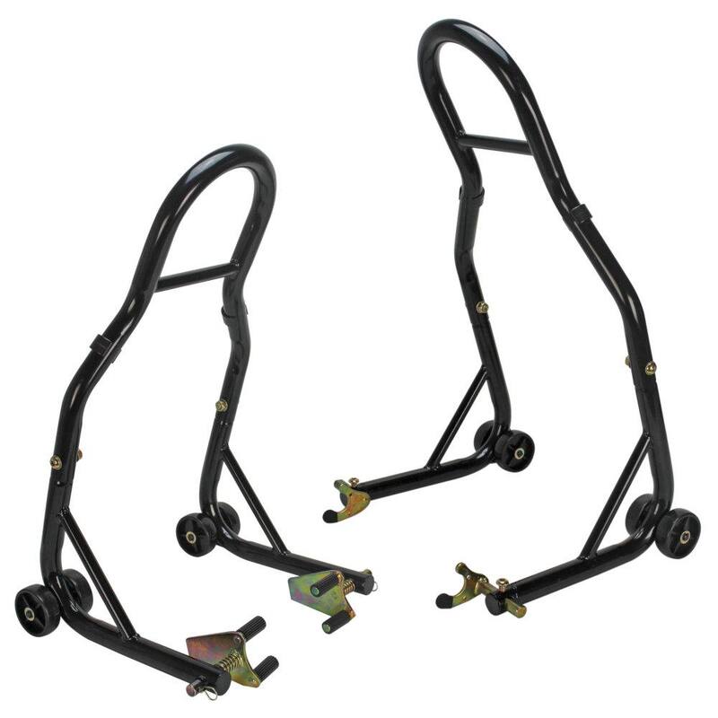 Extreme Max Sport Bike Motorcycle Front and Rear Spool-Style Lift Stand - Fits Most Yamaha, Honda, Kawasaki, Suzuki, Ducati, BMW - 5600.3261