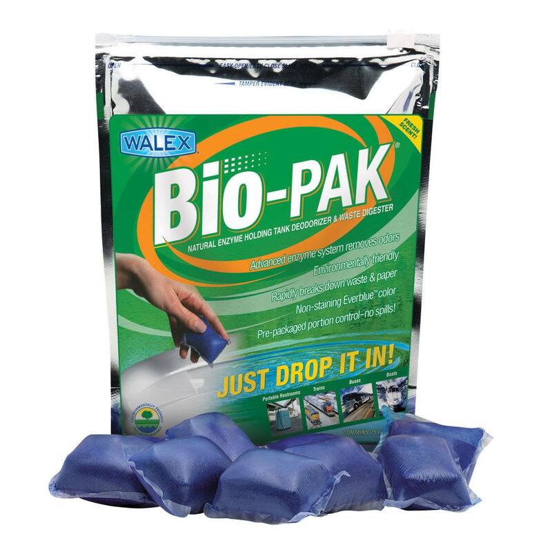 Walex Bio-Pak Natural Enzyme Holding Tank Deodorizer and Waste Digester - 50-Pack - BIOBLUBG