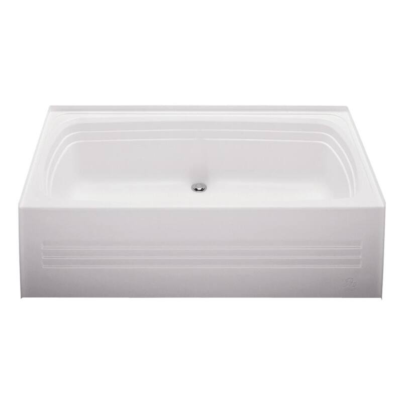 Better Bath 27 in. x 54 in. ABS Bath Tub With Apron and Center Drain - White - 209718