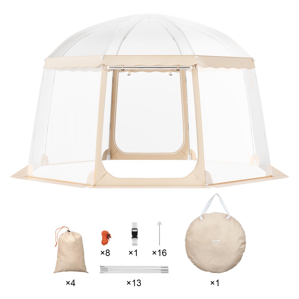 VEVOR Sports Tent Instant Pop-Up Tent Shelter Weather Proof 8-10 People Clear - BWZPZDXZTMYX9YZ81V0