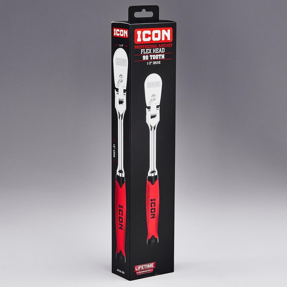 Llave de trinquete profesional con cabeza flexible y agarre cómodo de 1/2 pulg. - 64702