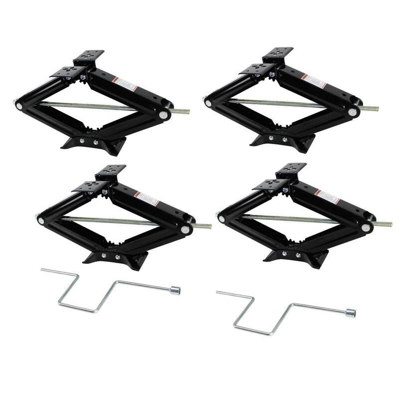 Quick Products RV Stabilizing and Leveling Scissor Jack, 5,000 lbs. Max, 24 in. - Set of 4 - QP-RVJ-S24-4PK