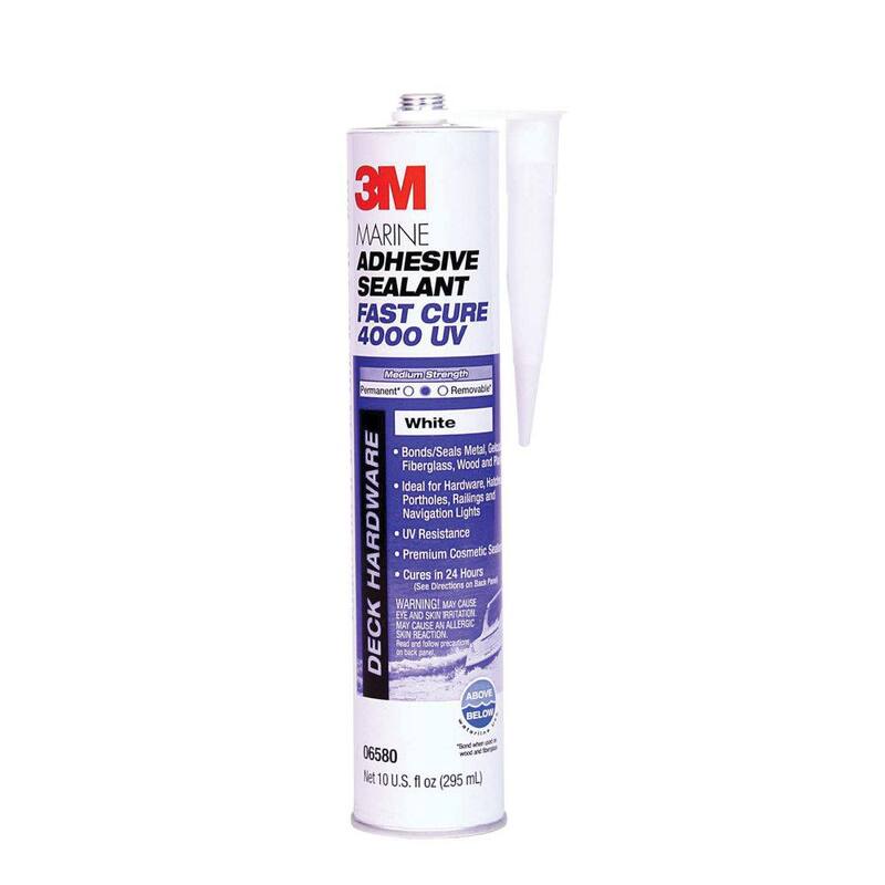 3M Marine Adhesive/Sealant Fast Cure 4000 UV, White / 1/10 Gal. - 06580