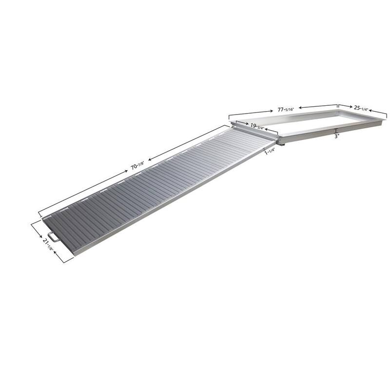 Extreme Max Heavy-Duty Aluminum Pontoon Boat Ramp - 70 in. x 21 in., 600 lbs. Capacity - 3005.3849