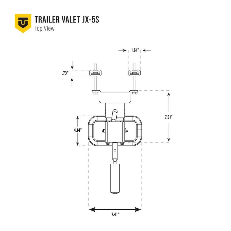 Trailer Valet TVJX5S-MW 5000 lbs. Side Mount Drill Jack With Wheel - TVJX5S-MW