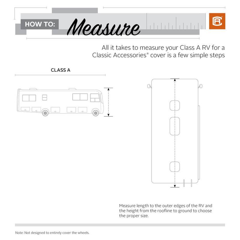 Classic Accessories PermaPRO 408 in. L x 105 in. W x 116 in. H Deluxe Class A RV Cover - 80-330-181001-RT