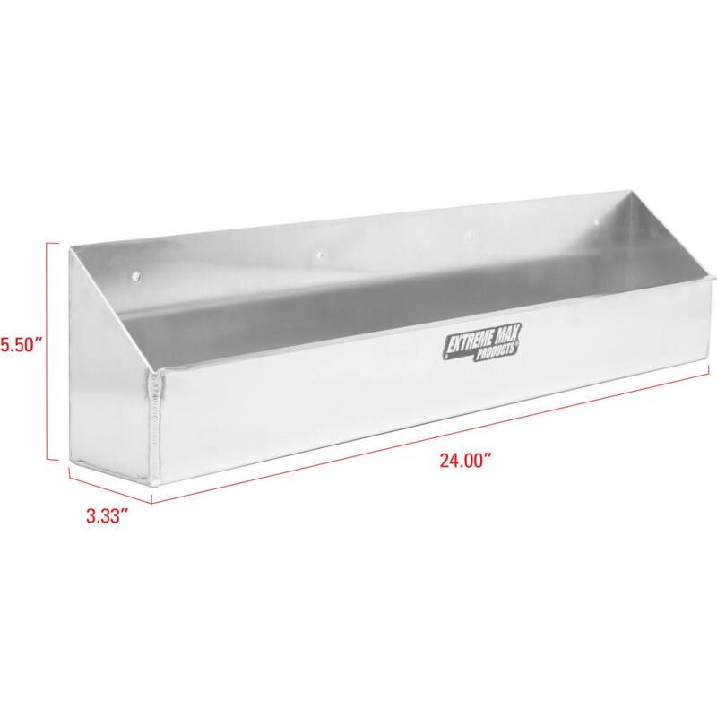 Extreme Max Aluminum Aerosol Storage Shelf for Enclosed Trailer Shop Garage Storage 8-Can Capacity, Silver - 5001.6194