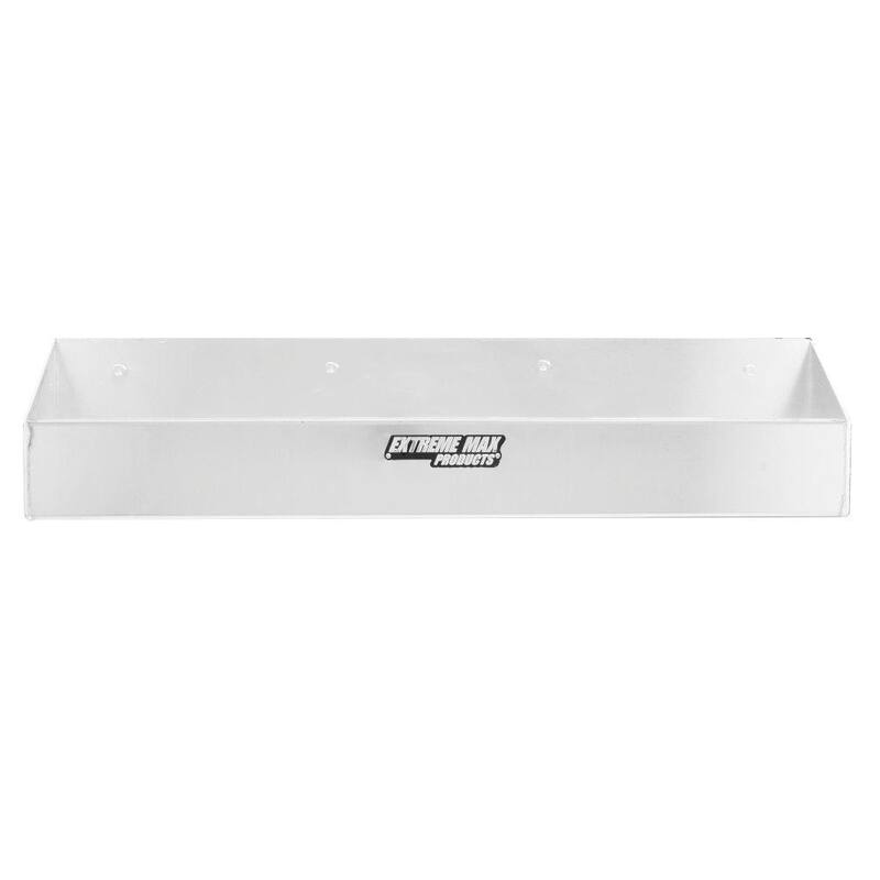 Extreme Max Aluminum Aerosol Storage Shelf for Enclosed Trailer Shop Garage Storage 8-Can Capacity, Silver - 5001.6194