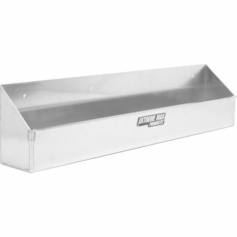 Extreme Max Aluminum Aerosol Storage Shelf for Enclosed Trailer Shop Garage Storage 8-Can Capacity, Silver - 5001.6194