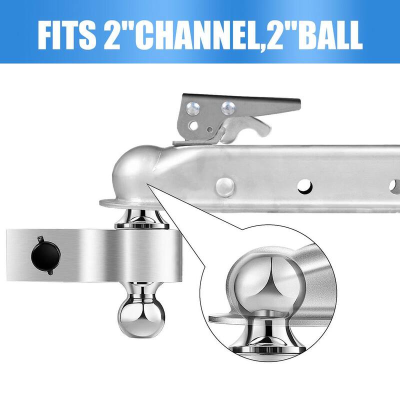 Big Red Straight Trailer Tongue Coupler for 2 in. Channel and 2 in. Hitch Ball, Durable Finish, 3,500 lbs. Capacity - ATRHCL004R