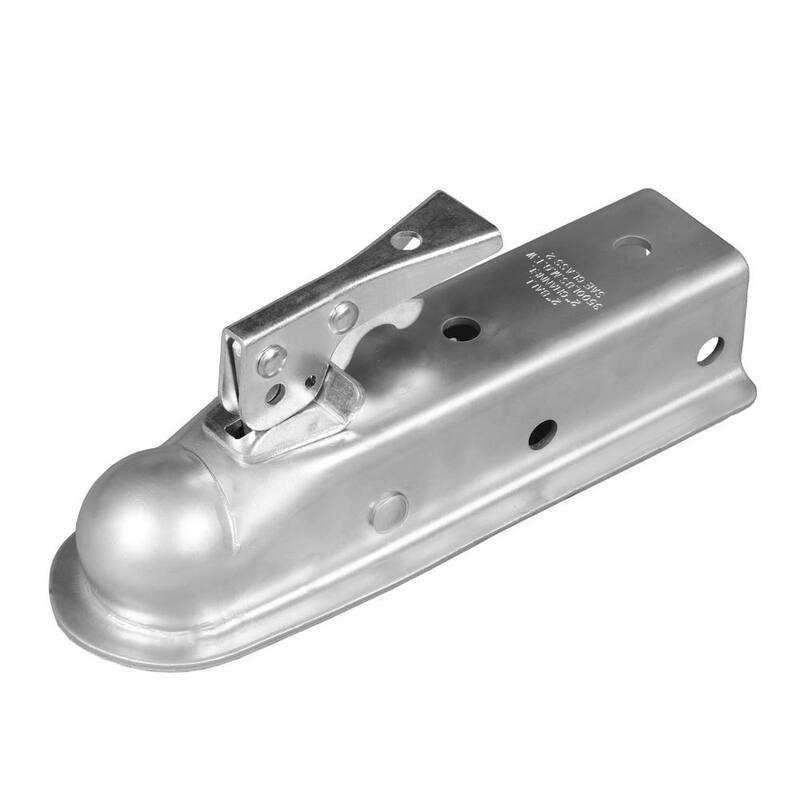 Big Red Straight Trailer Tongue Coupler for 2 in. Channel and 2 in. Hitch Ball, Durable Finish, 3,500 lbs. Capacity - ATRHCL004R