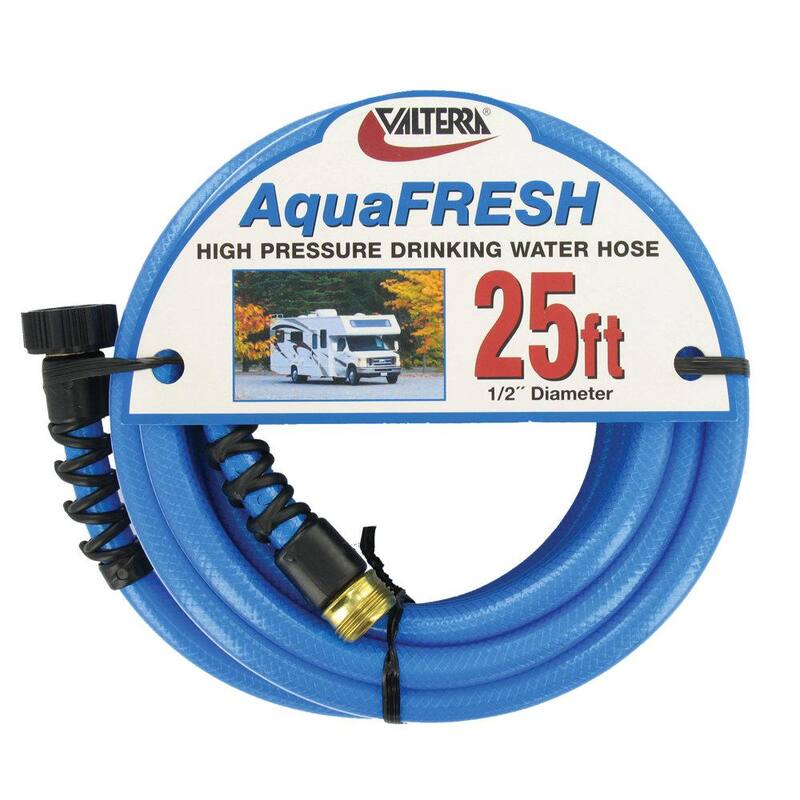 Valterra AquaFresh High Pressure Drinking Water Hose with Hose Savers - Blue - W01-8300