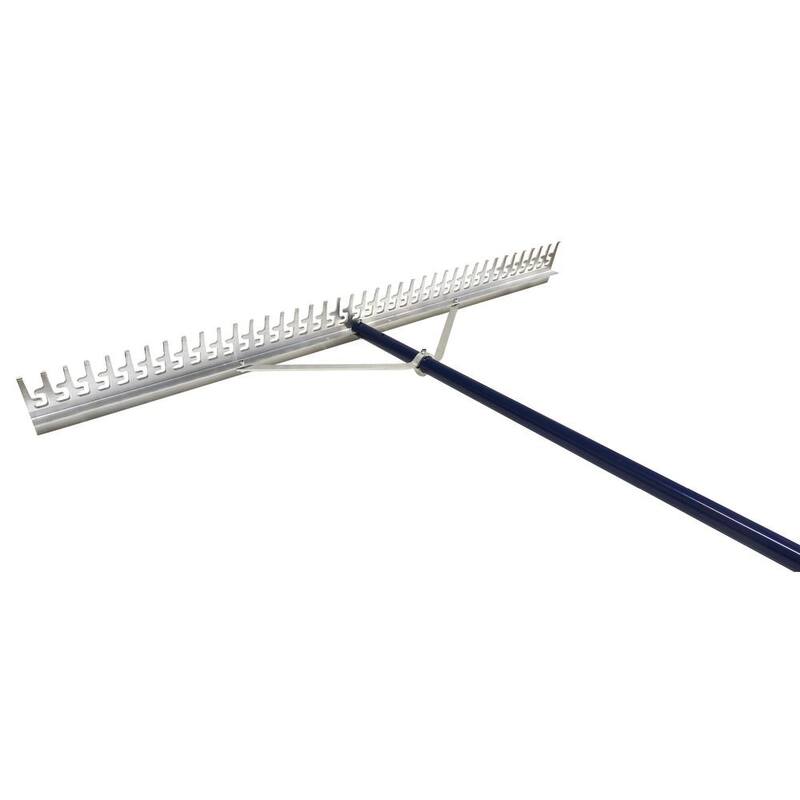 Extreme Max 48 in. Commercial-Grade Screening Rake for Beach and Lawn Care with 66 in. Handle - 3005.4236