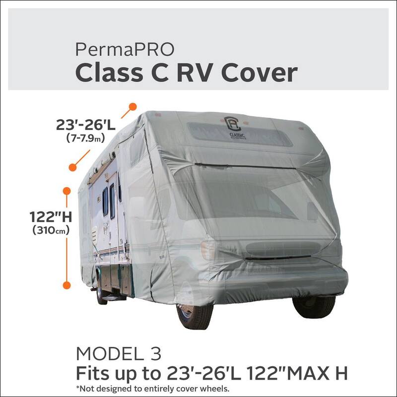 Classic Accessories PermaPro 23 to 26 ft. Class C RV Cover - 80-129-161001-00