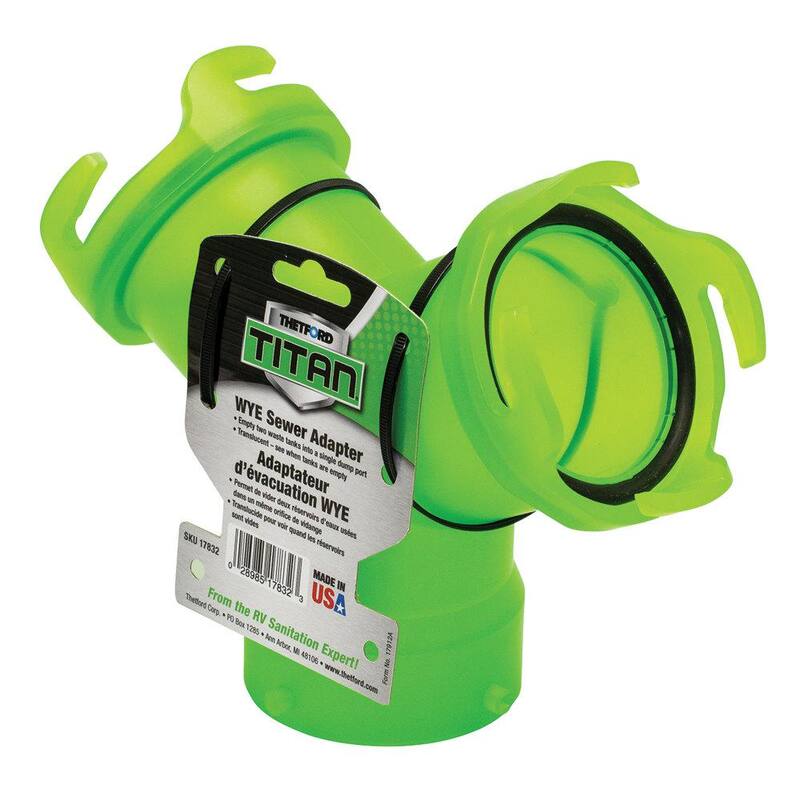 THETFORD Titan Wye Sewer Adapter - Translucent Green - 17832