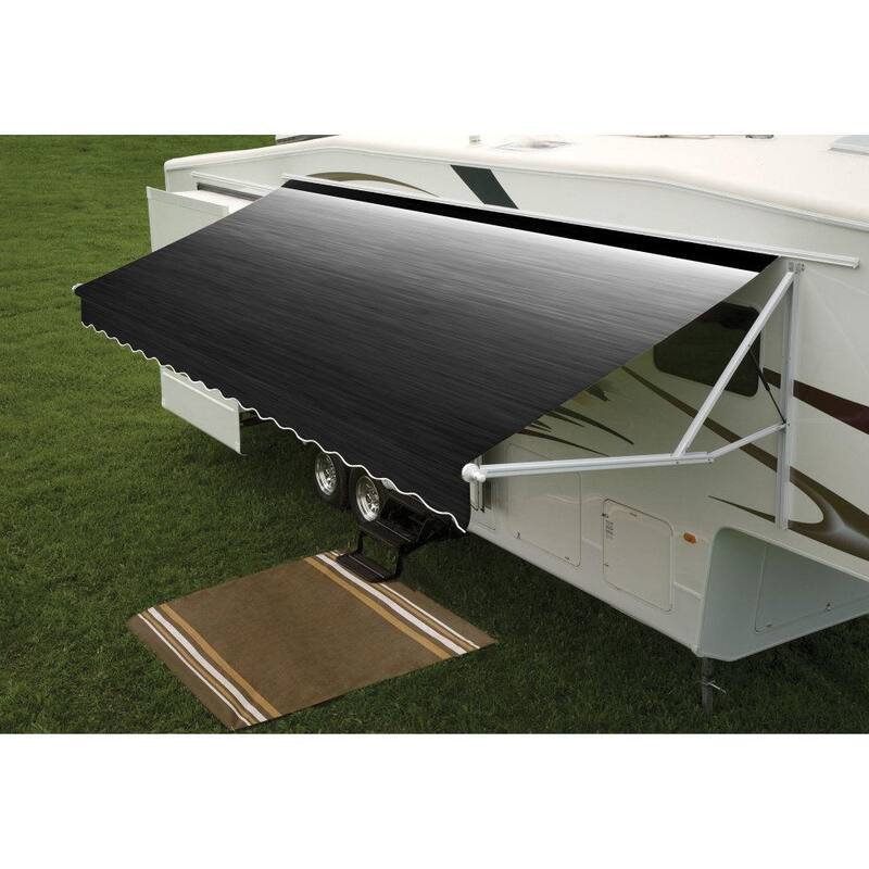 DOMETIC 9100 Power Patio Awning with Black Weathershield - 16 ft., Onyx Linen Fade - 915NR16.300U