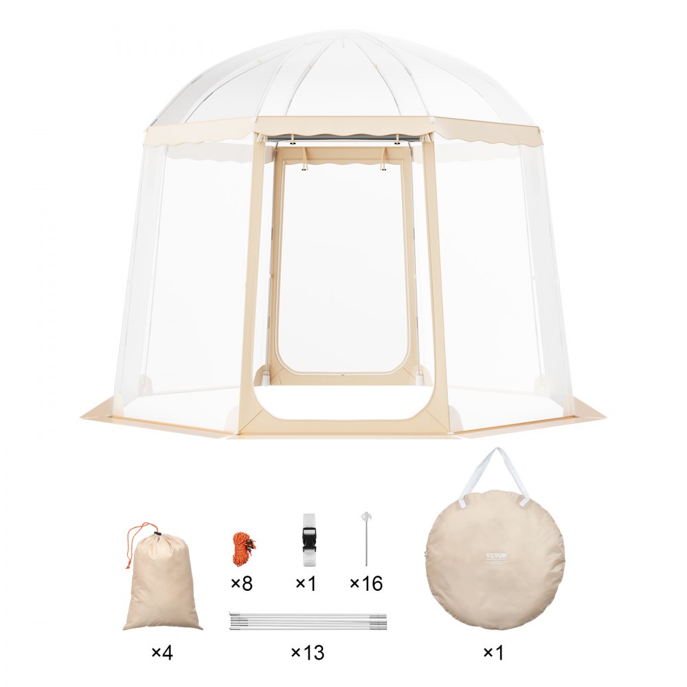 VEVOR Sports Tent Instant Pop-Up Tent Shelter Weather Proof 4-8 People Clear - BWZPZXZTMYX14FZKQV0