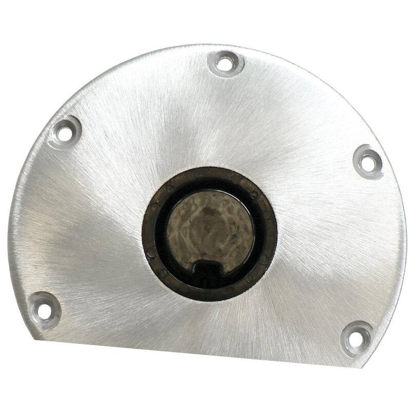 Springfield Plug-In Series Aluminum Post Base - 9 in. Left Flat Side - 1300750-L1