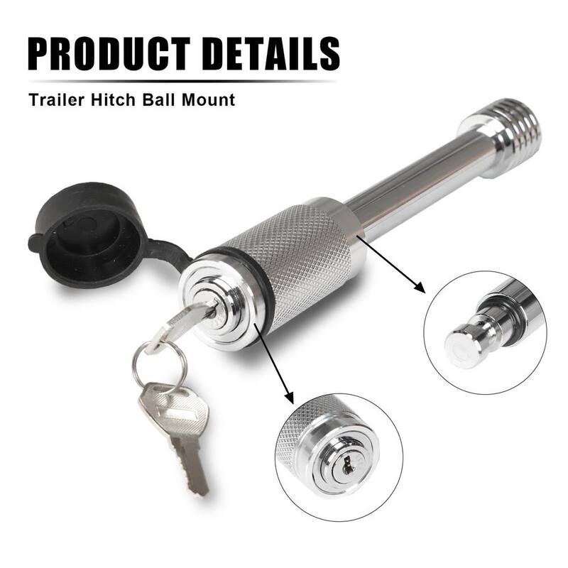 Big Red Adjustable Trailer Towing Hitch and Ball Mount: Fit 2 in. and 2.3 in. Ball Receivers, 6 in. Drop and Rise 10,000 lbs. - ATRFH0086R