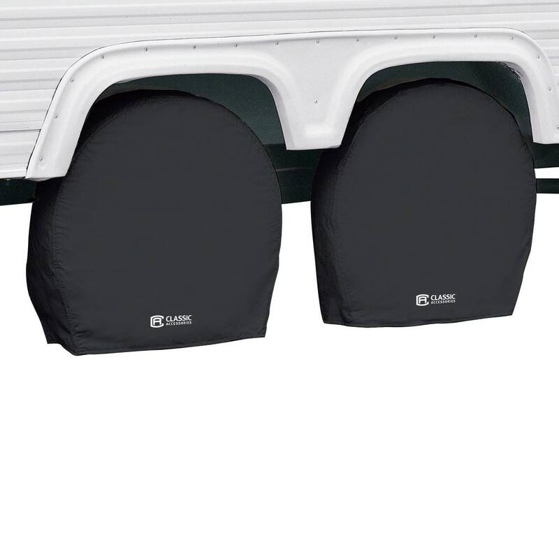 Classic Accessories Black RV Wheel Cover, 27" - 30" Diameter, 8.75" Tire width - 80-238-160402-00
