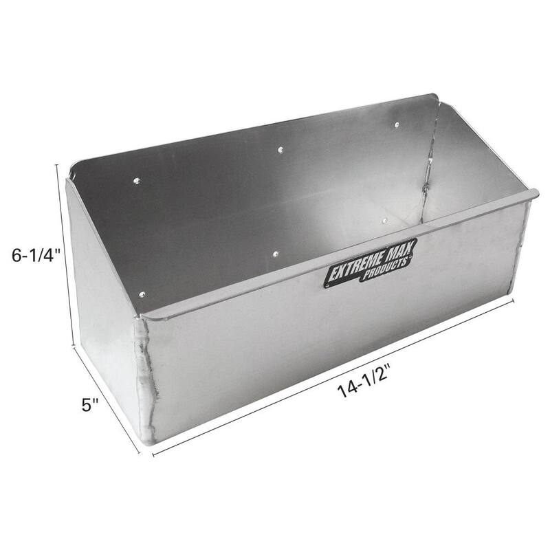 Extreme Max Aluminum Spray Bottle Shelf for Enclosed Trailer Shop Garage Storage - Holds Four 1 Qt. (32 oz.) Spray Bottles - 5001.6105
