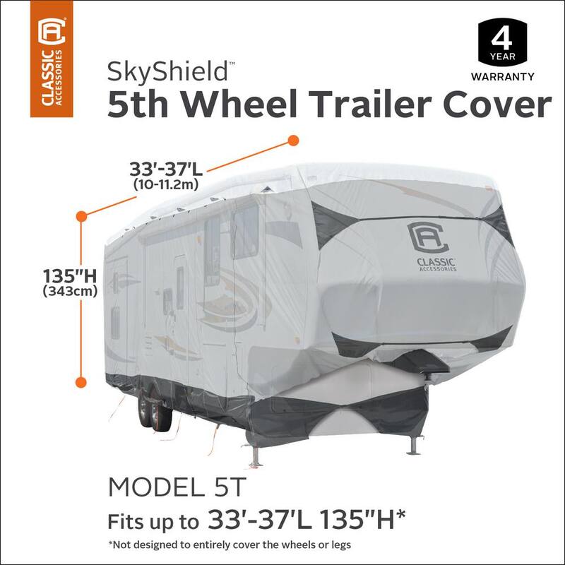Classic Accessories Skyshield 450 in. L x 105 in. W x 121 in. H 5th Wheel Cover - 80-365-101801-EX