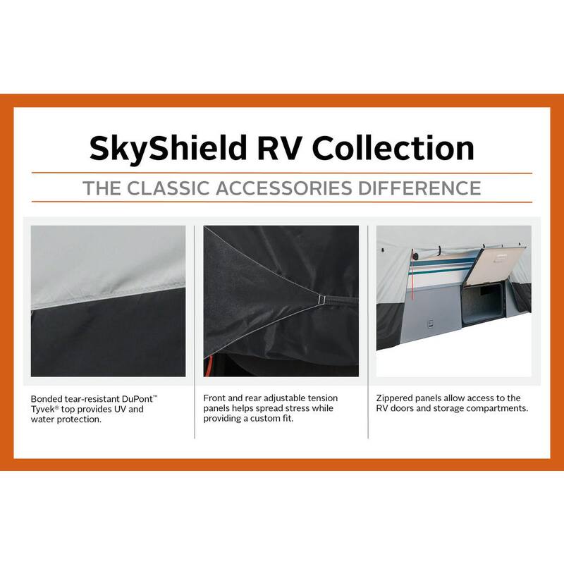 Classic Accessories Skyshield 450 in. L x 105 in. W x 121 in. H 5th Wheel Cover - 80-365-101801-EX