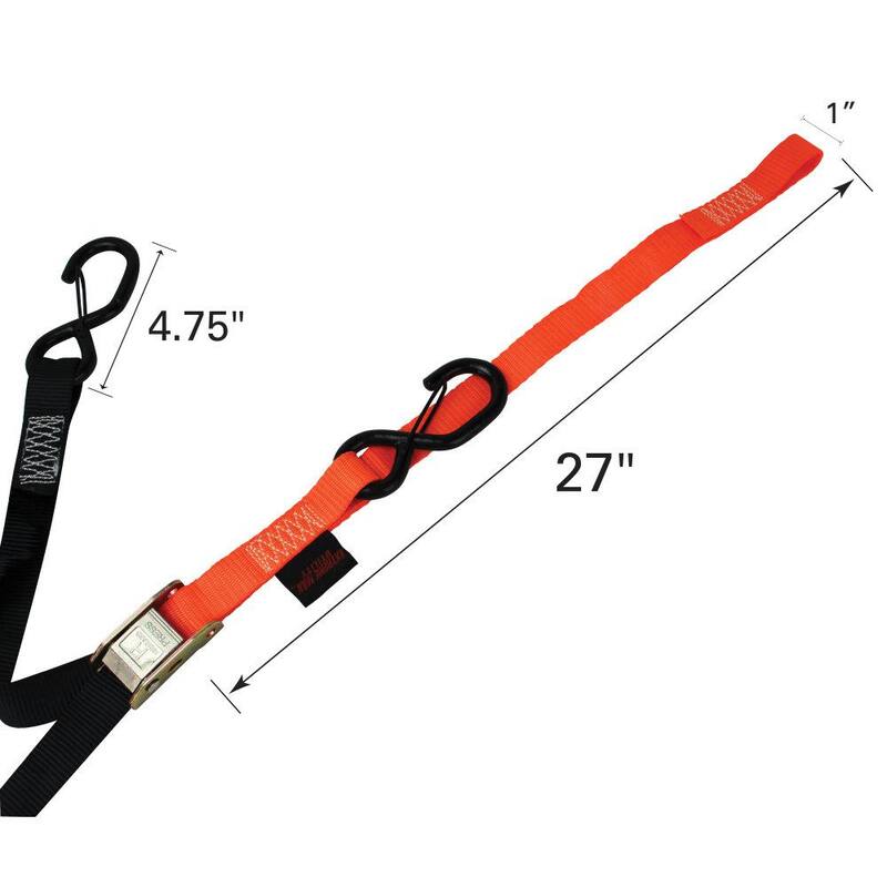 Extreme Max Utility Tie-Down Strap - 1 in., 1000 lbs., Pack of 2 - 5900.1136