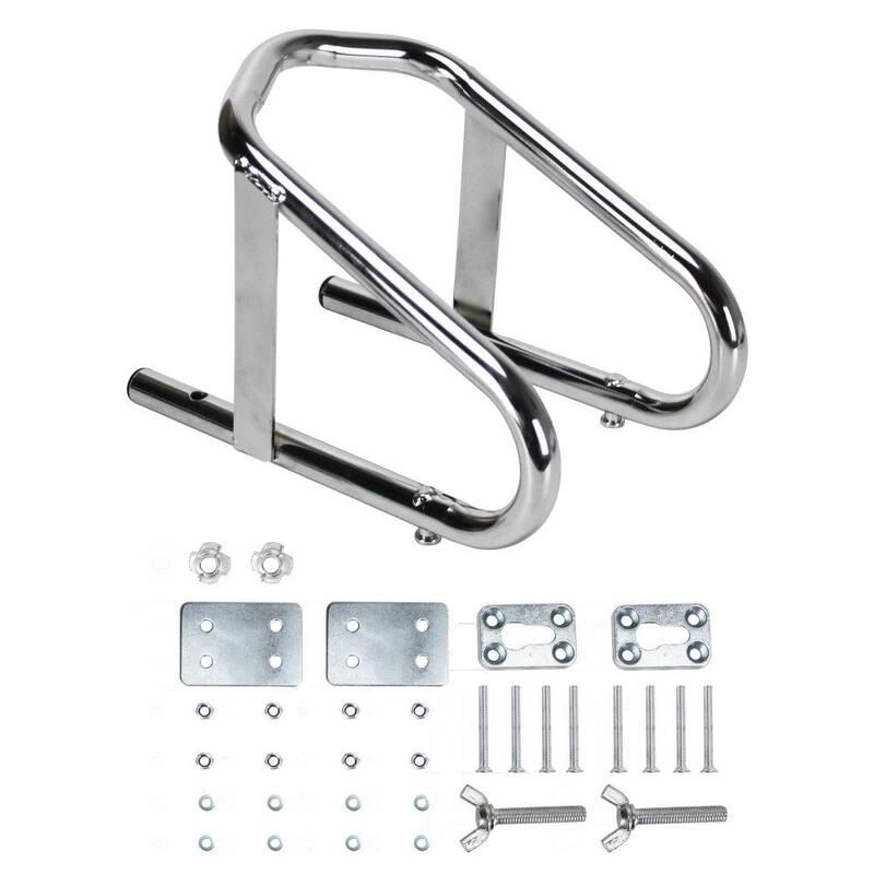 Extreme Max Deluxe Chrome Motorcycle Wheel Chock - 5.5 in. Wide - 5001.5763
