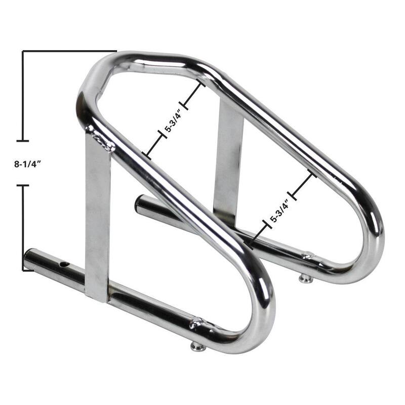 Extreme Max Deluxe Chrome Motorcycle Wheel Chock - 5.5 in. Wide - 5001.5763