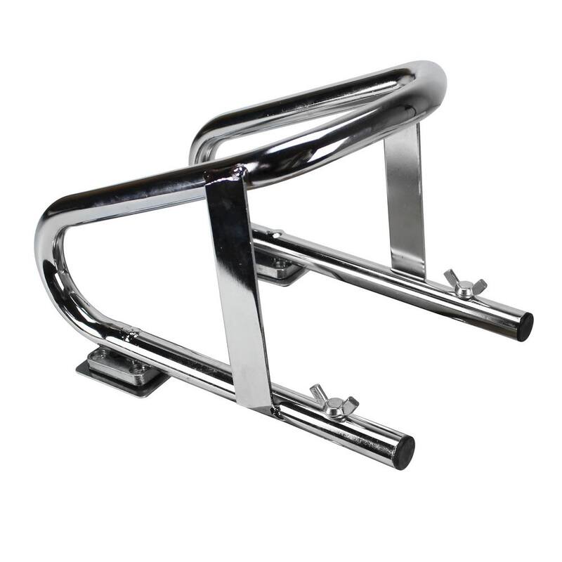 Extreme Max Deluxe Chrome Motorcycle Wheel Chock - 5.5 in. Wide - 5001.5763