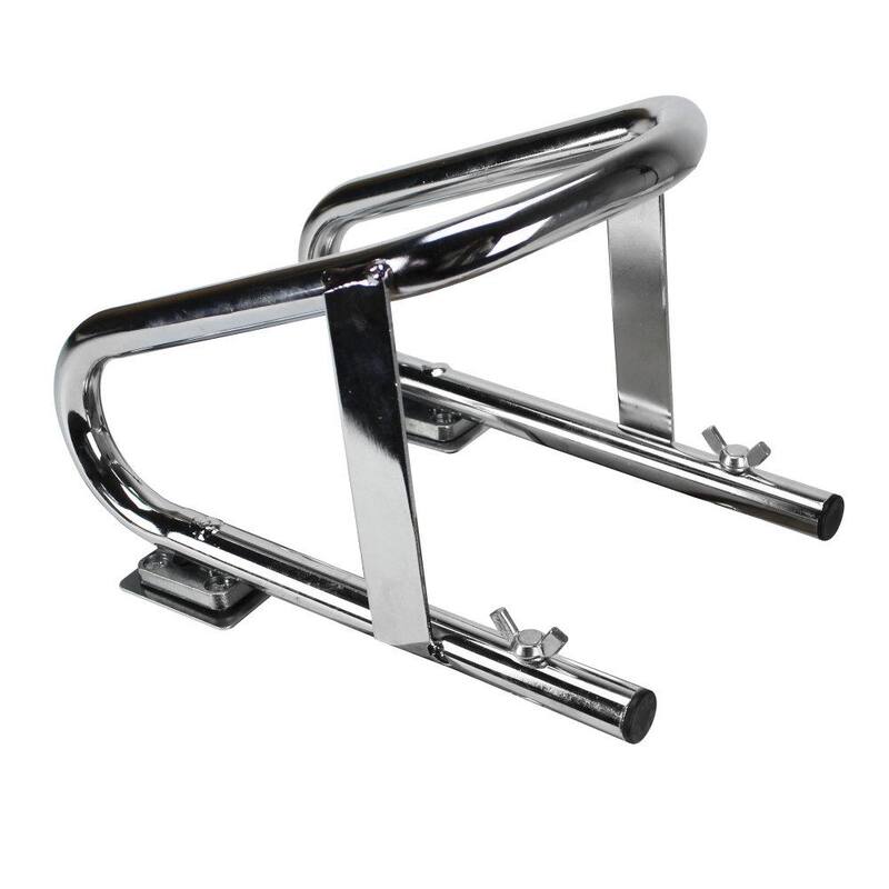 Extreme Max Deluxe Chrome Motorcycle Wheel Chock - 5.5 in. Wide - 5001.5763