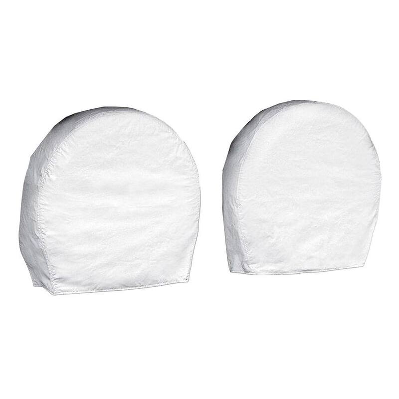 Classic Accessories White RV Wheel Cover, 33" - 36" Diameter, 9" Tire Width - 76280