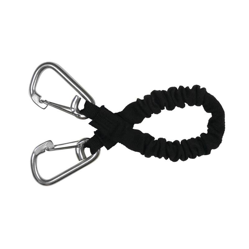 Extreme Max BoatTector High-Strength Line Snubber and Storage Bungee, Value 2-Pack - 12 in. with Medium Hooks, Black - 3006.2879