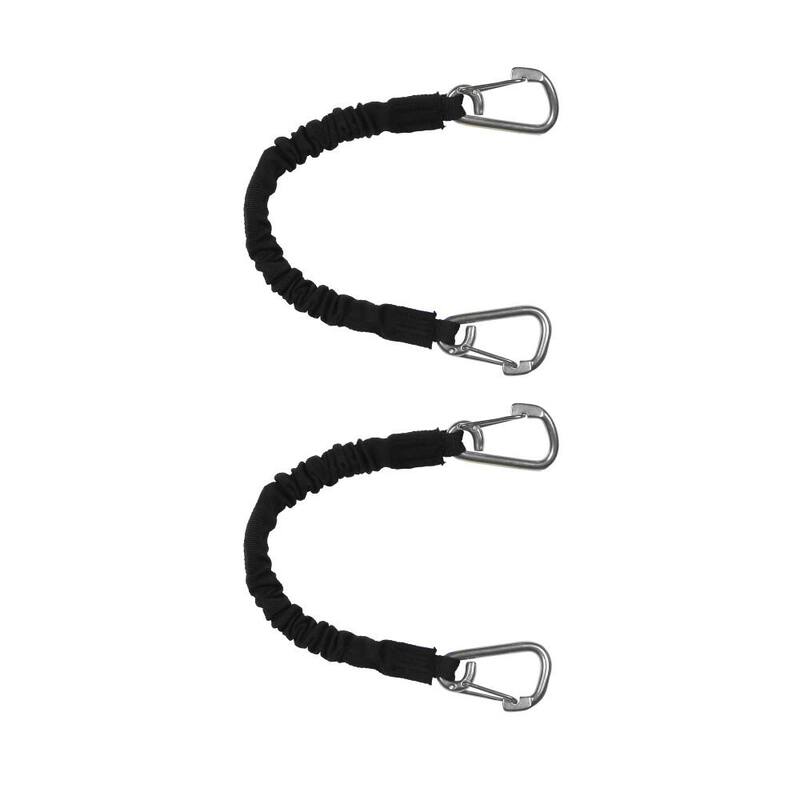 Extreme Max BoatTector High-Strength Line Snubber and Storage Bungee, Value 2-Pack - 12 in. with Medium Hooks, Black - 3006.2879