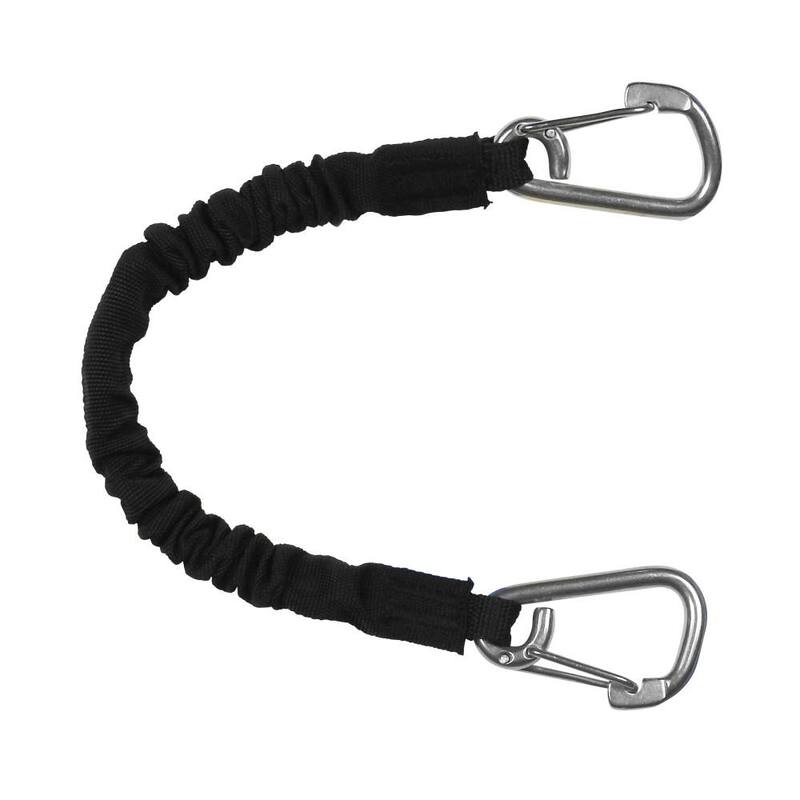 Extreme Max BoatTector High-Strength Line Snubber and Storage Bungee, Value 2-Pack - 12 in. with Medium Hooks, Black - 3006.2879