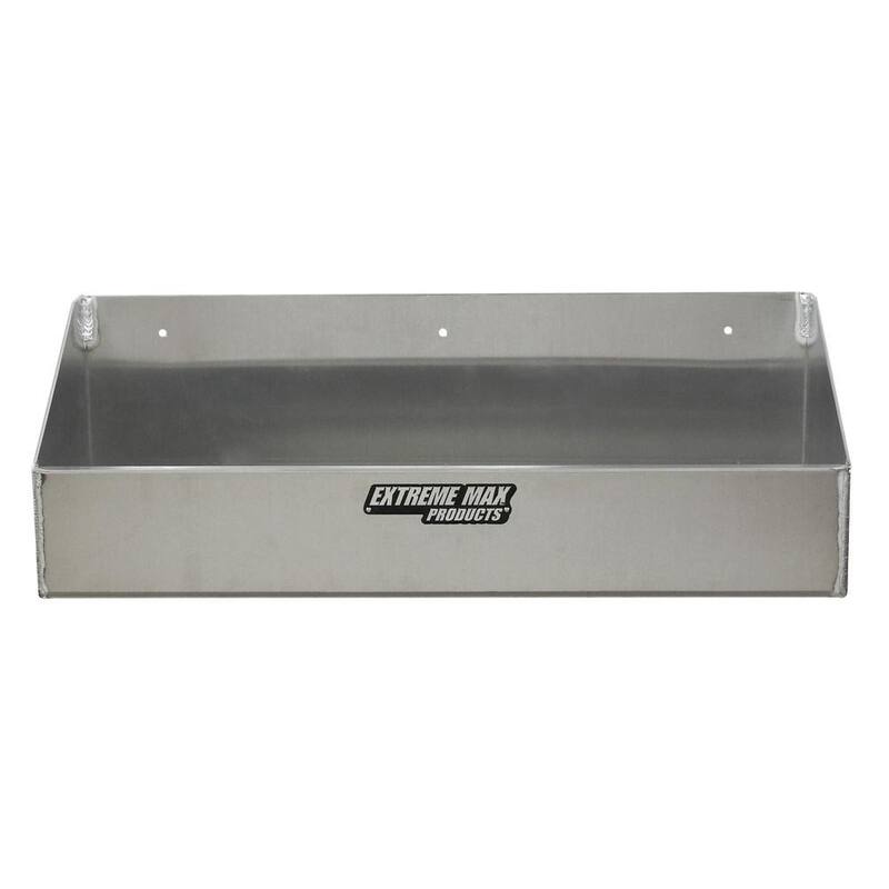 Extreme Max Aluminum Liquids Storage Shelf Organizer for Enclosed Trailer - Holds Four 1-Quart (32 oz.) Bottles - 5001.6041
