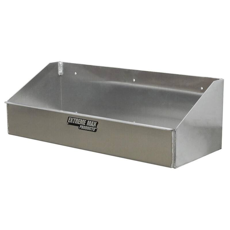 Extreme Max Aluminum Liquids Storage Shelf Organizer for Enclosed Trailer - Holds Four 1-Quart (32 oz.) Bottles - 5001.6041