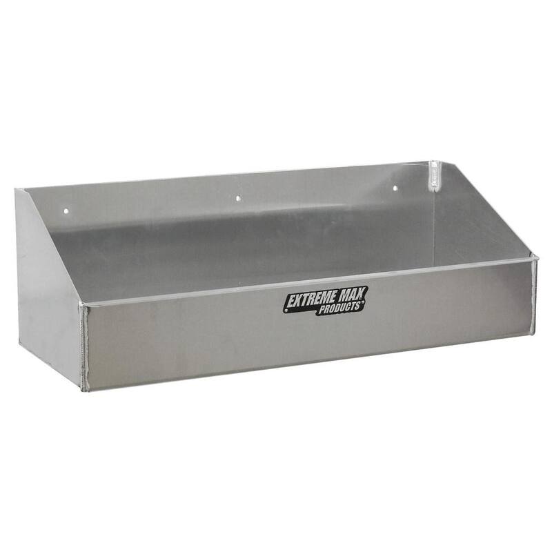 Extreme Max Aluminum Liquids Storage Shelf Organizer for Enclosed Trailer - Holds Four 1-Quart (32 oz.) Bottles - 5001.6041