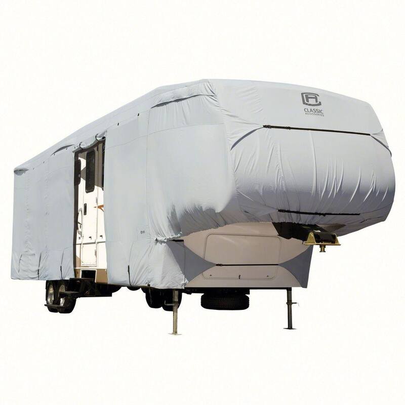 Classic Accessories Over Drive PermaPRO Extra Tall 5th Wheel Trailer Cover, Fits 37 ft. - 41 ft. RVs - 80-187-191001-00