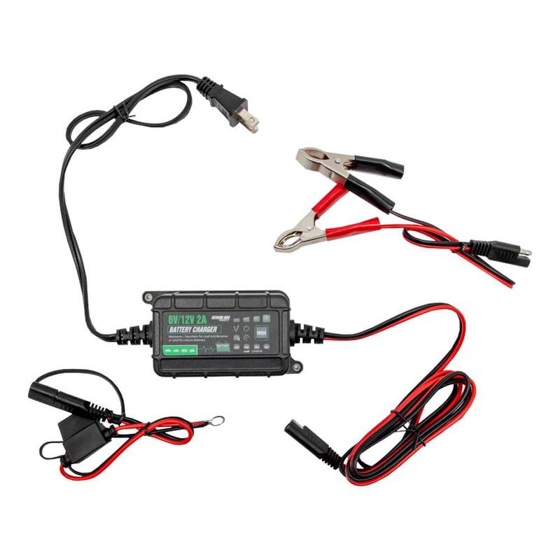 Extreme Max 2A Battery Charger Maintainer Desulfator for 12-Volt & 6-Volt Car Marine Outdoor Power Sport Batteries - 1229.4028