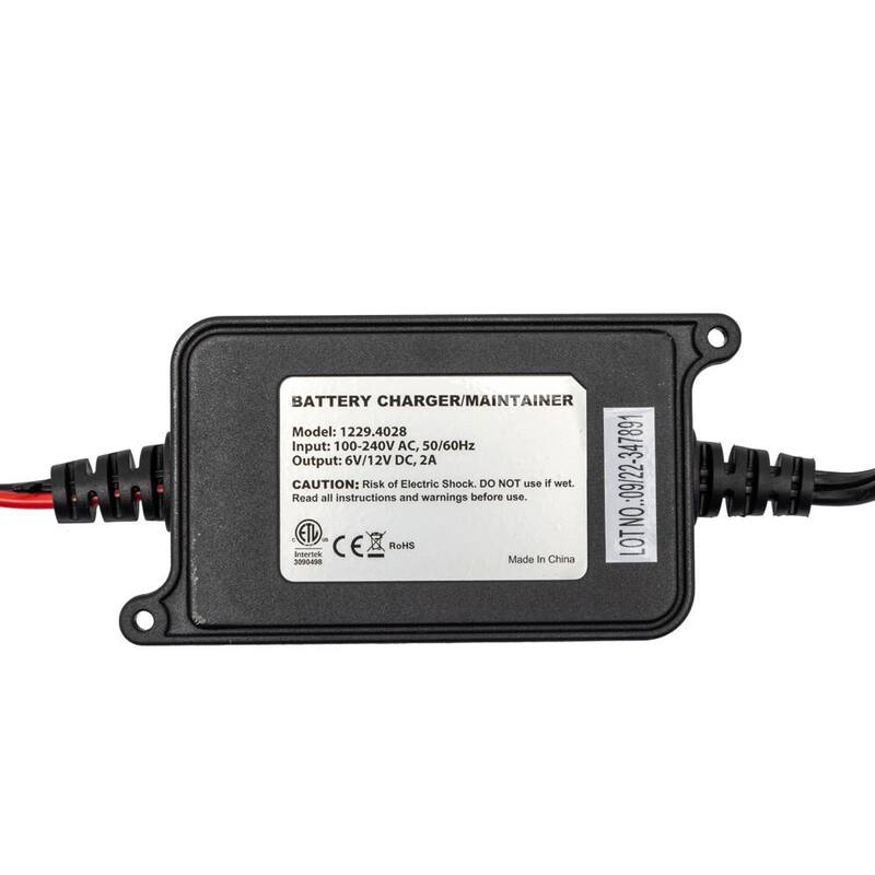Extreme Max 2A Battery Charger Maintainer Desulfator for 12-Volt & 6-Volt Car Marine Outdoor Power Sport Batteries - 1229.4028